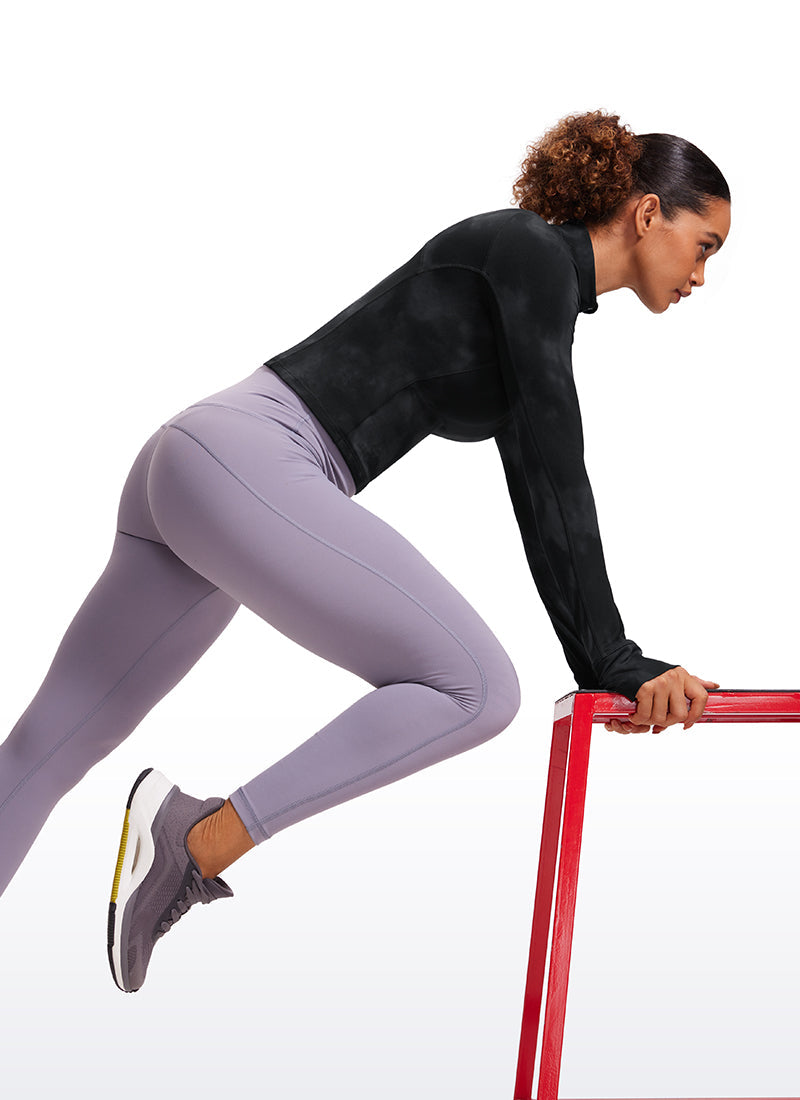 Butterluxe Half Zip Cropped Long Sleeve