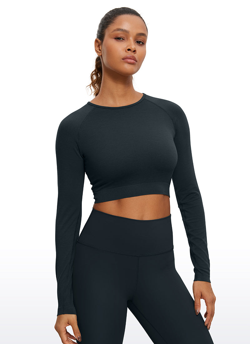 Seamless Slim Fit Cropped Long Sleeve