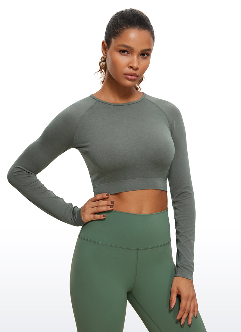 Seamless Slim Fit Cropped Long Sleeve