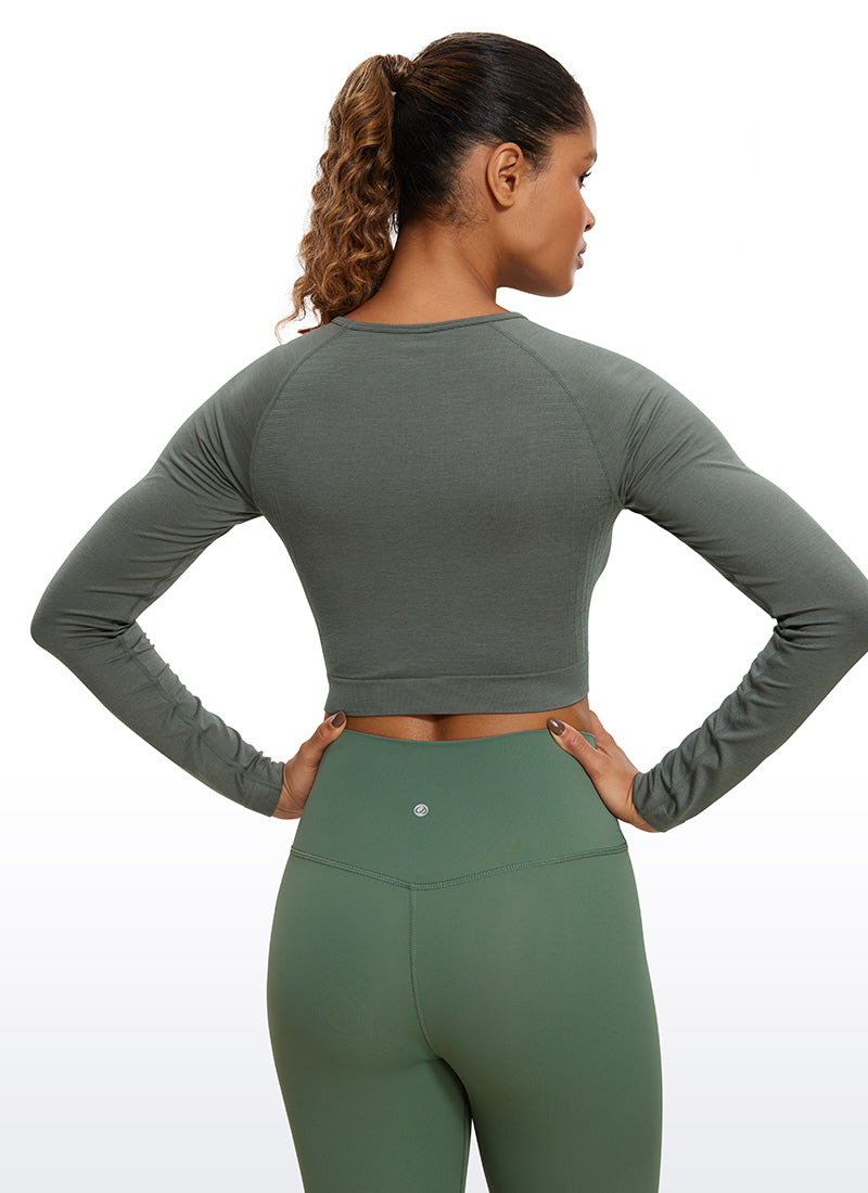 Seamless Slim Fit Cropped Long Sleeve