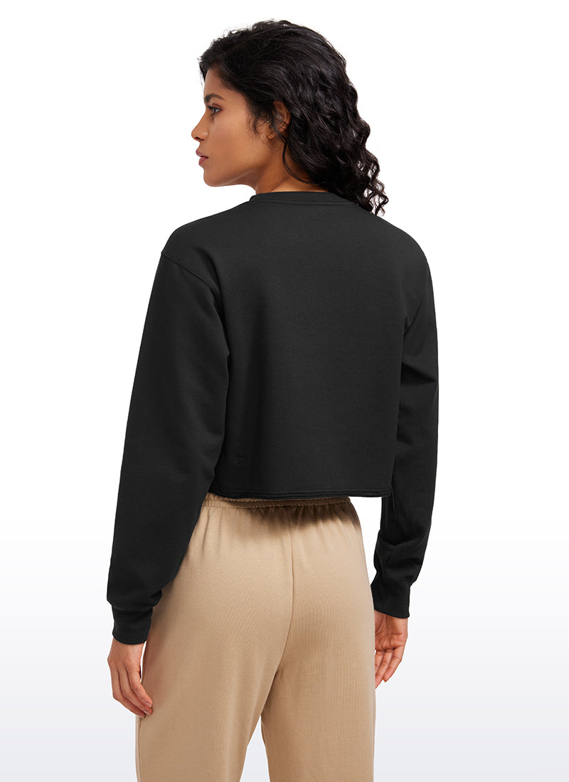Amenity Double Raw Hem Sweatshirt