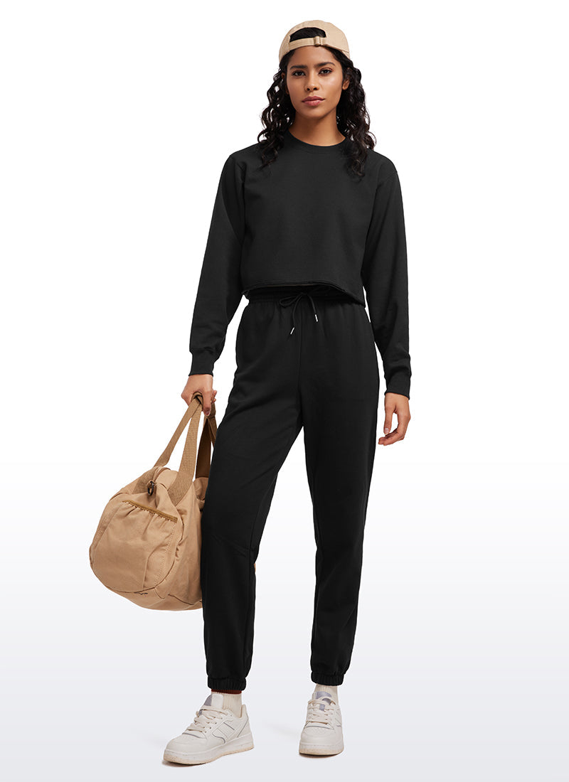 Amenity Double Raw Hem Sweatshirt