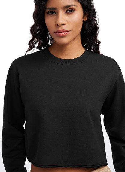 Amenity Double Raw Hem Sweatshirt