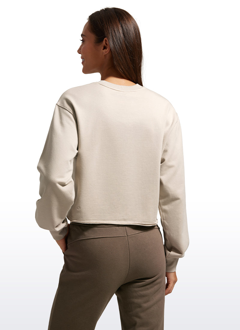 Amenity Double Raw Hem Sweatshirt