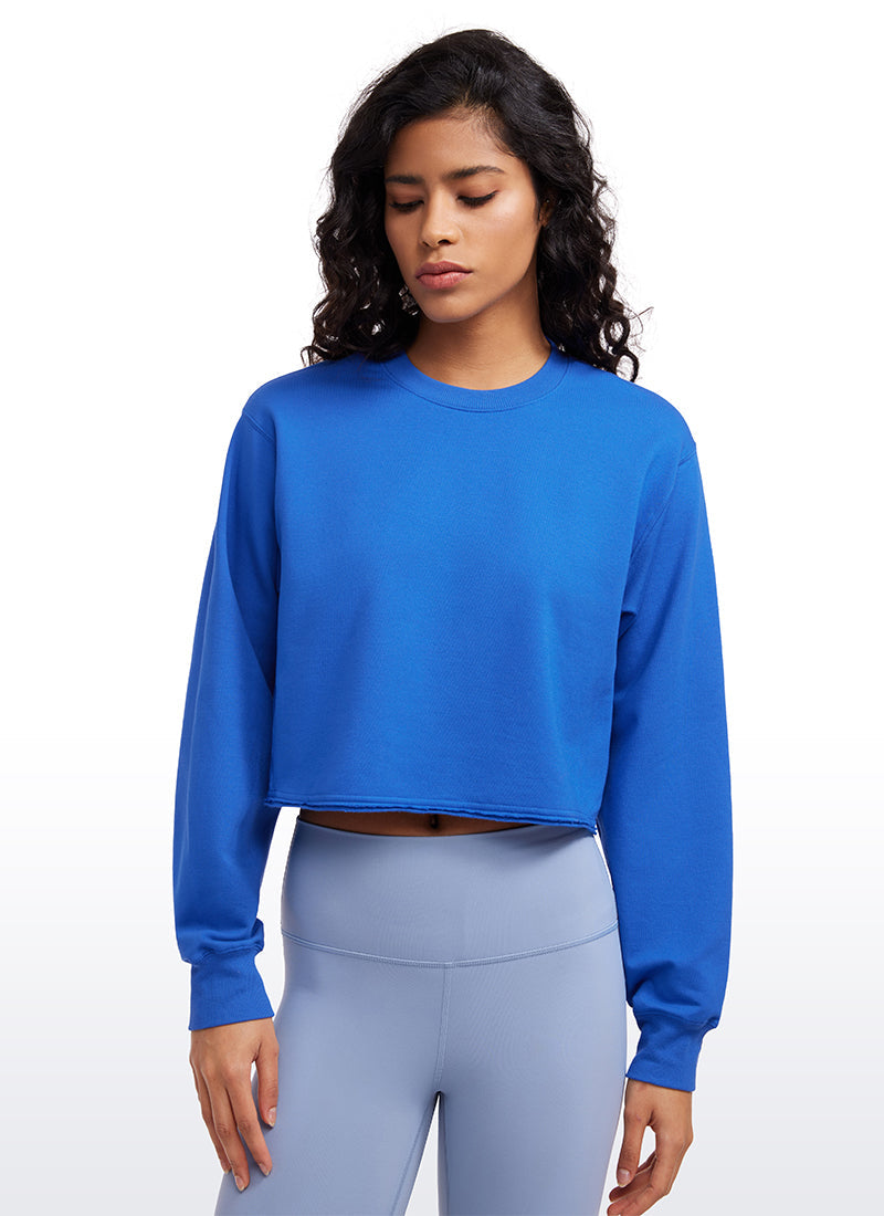 Amenity Double Raw Hem Sweatshirt