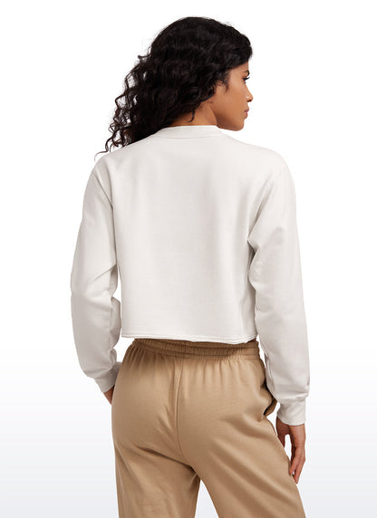 Amenity Double Raw Hem Sweatshirt