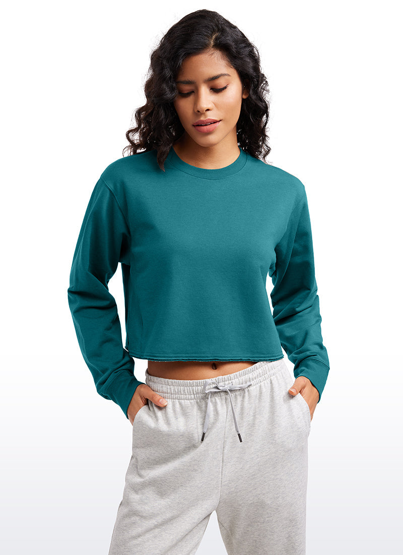Amenity Double Raw Hem Sweatshirt
