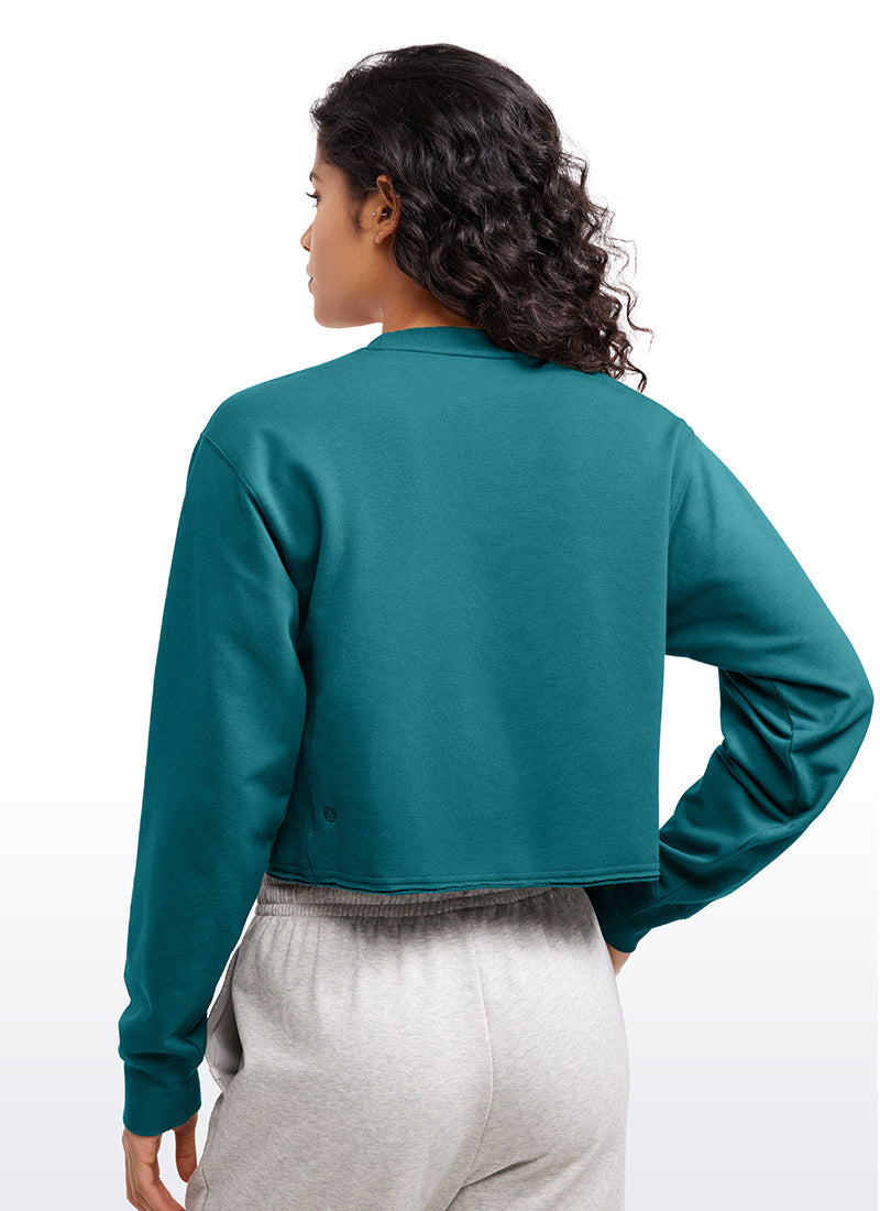 Amenity Double Raw Hem Sweatshirt