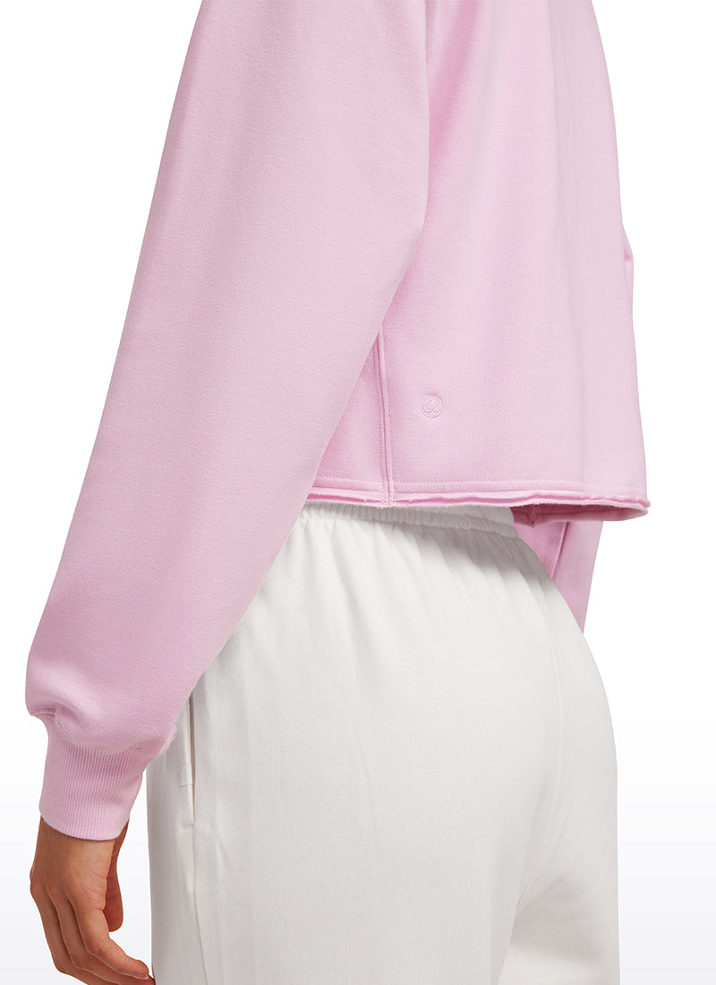 Amenity Double Raw Hem Sweatshirt