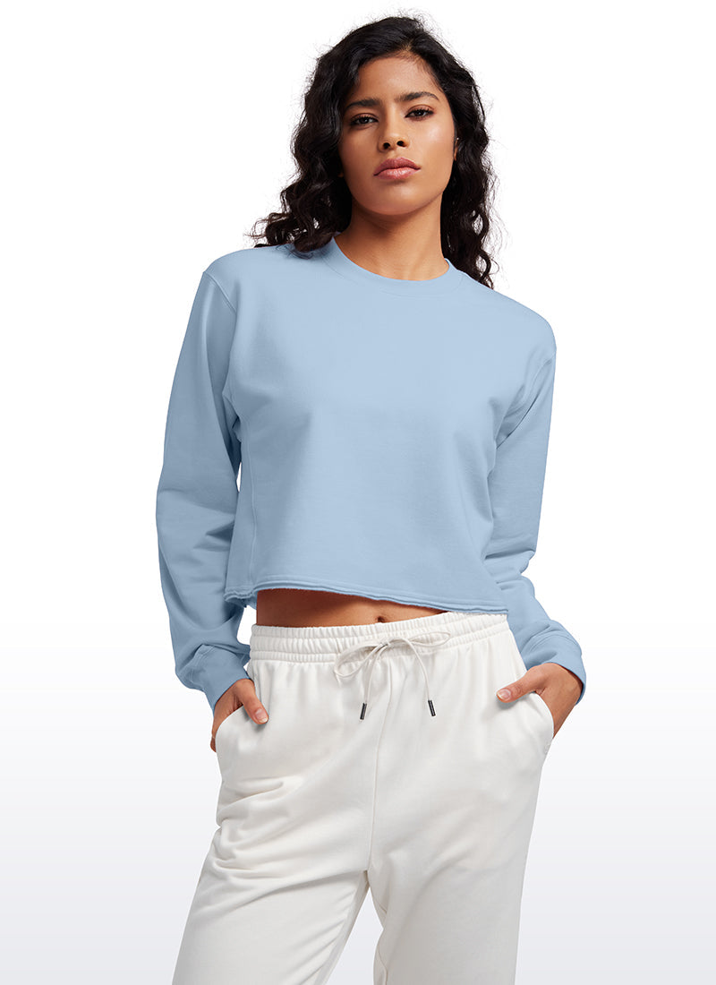 Amenity Double Raw Hem Sweatshirt
