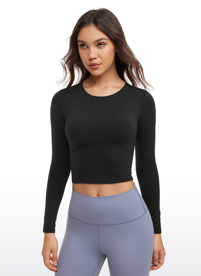Butterluxe Front Seam Cropped Long Sleeve