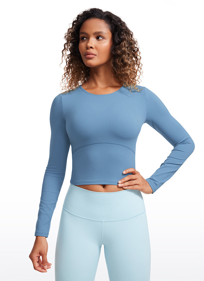 Butterluxe Front Seam Cropped Long Sleeve