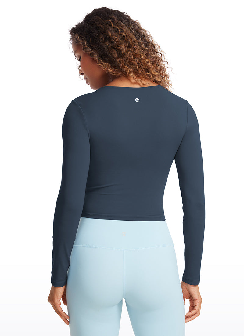 Butterluxe Front Seam Cropped Long Sleeve