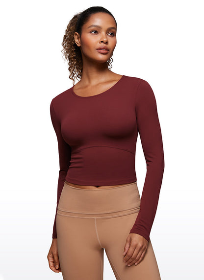 Butterluxe Front Seam Cropped Long Sleeve
