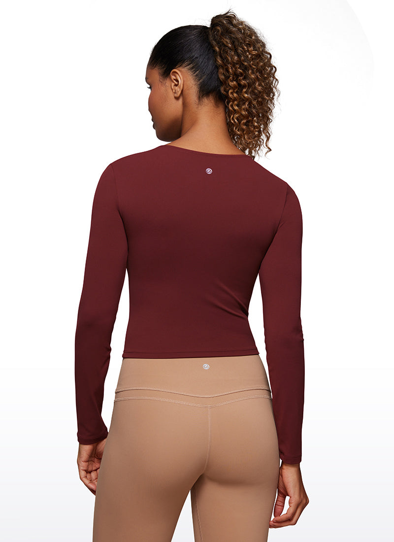 Butterluxe Front Seam Cropped Long Sleeve
