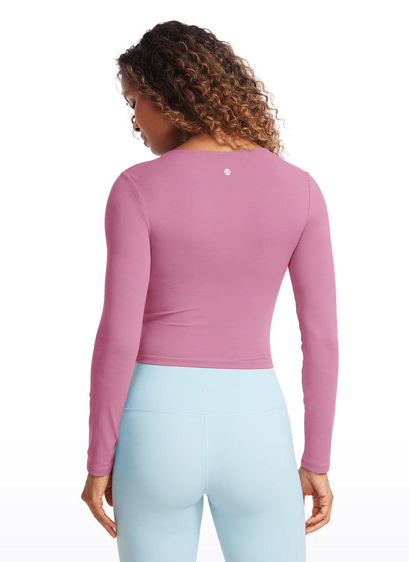 Butterluxe Front Seam Cropped Long Sleeve