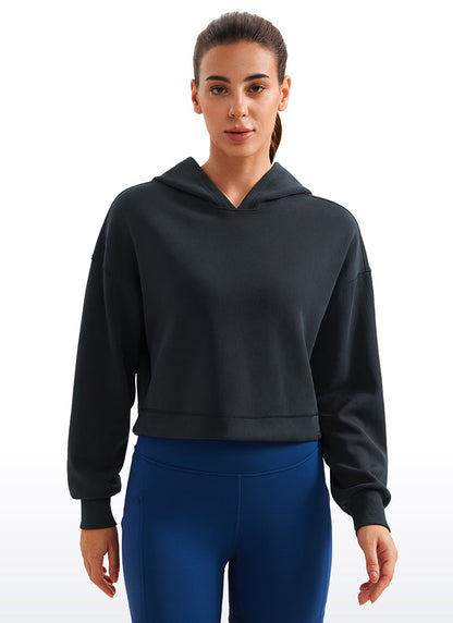 SoftAura Cropped Pullover Hoodie