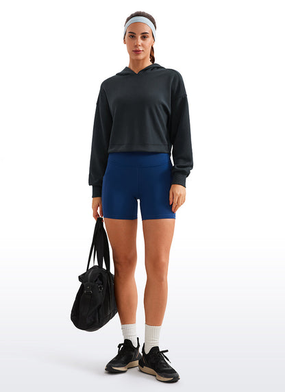 SoftAura Cropped Pullover Hoodie
