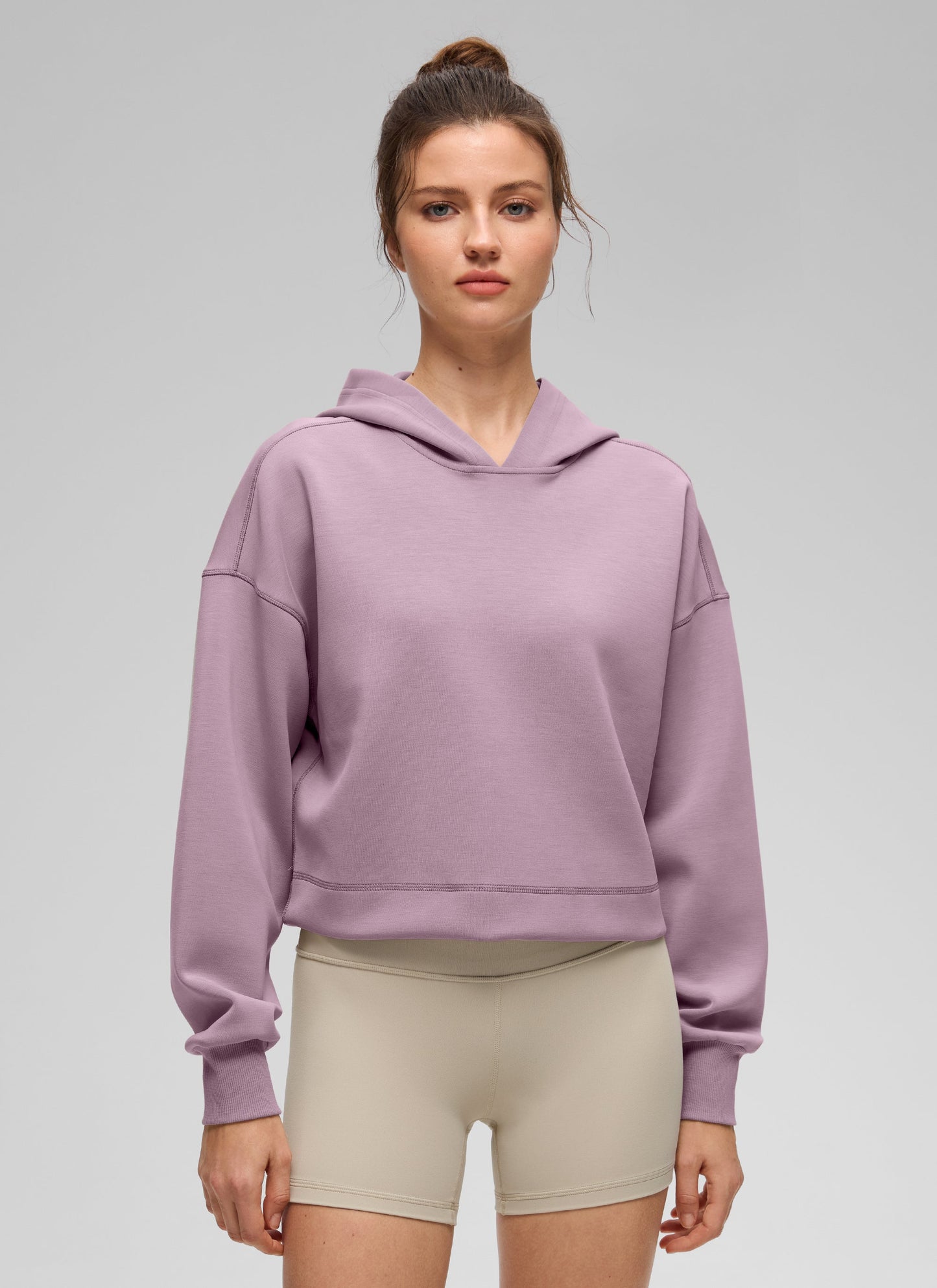 SoftAura Cropped Pullover Hoodie