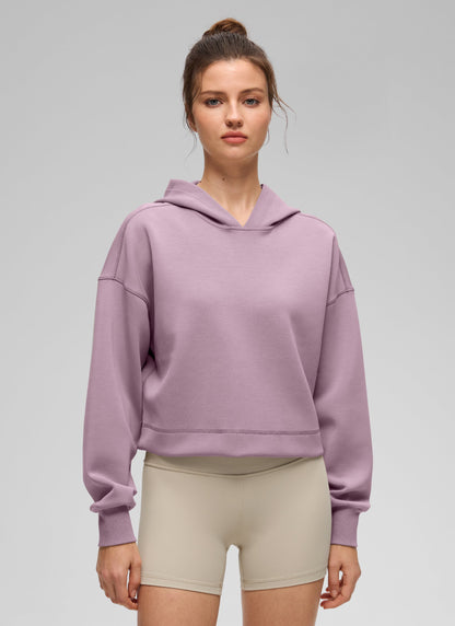 SoftAura Cropped Pullover Hoodie