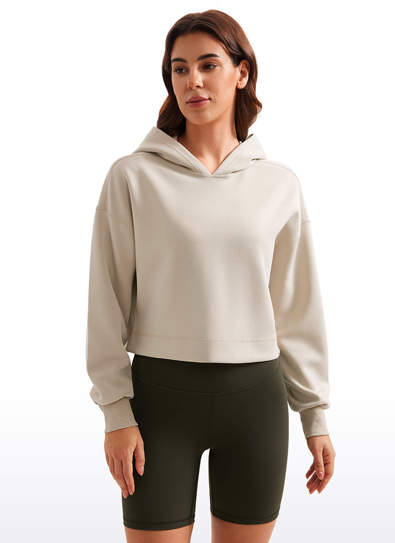 SoftAura Cropped Pullover Hoodie