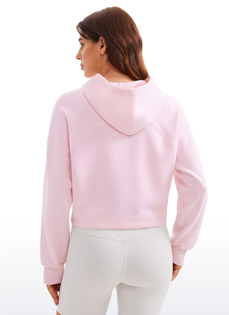 SoftAura Cropped Pullover Hoodie