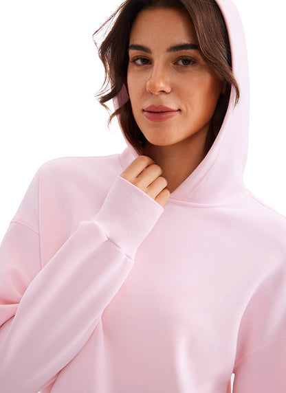 SoftAura Cropped Pullover Hoodie