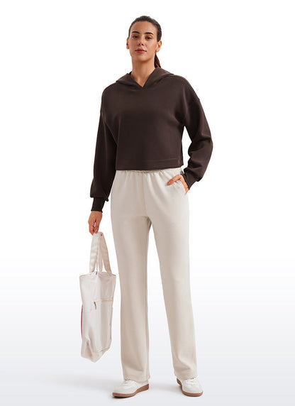 SoftAura Cropped Pullover Hoodie