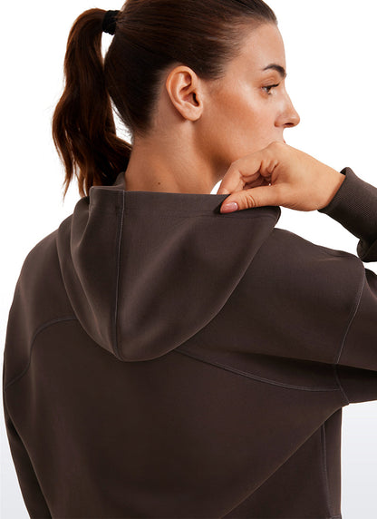 SoftAura Cropped Pullover Hoodie