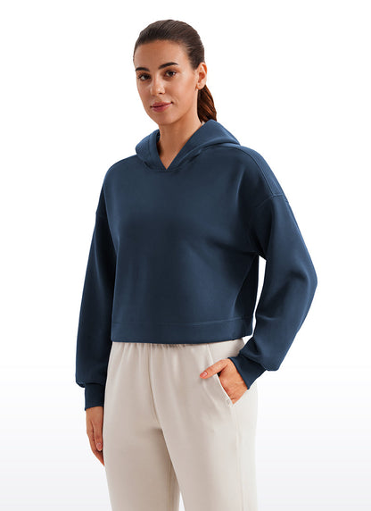 SoftAura Cropped Pullover Hoodie
