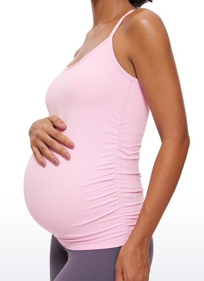 Butterluxe Ruche Sides Y Back Maternity Tank