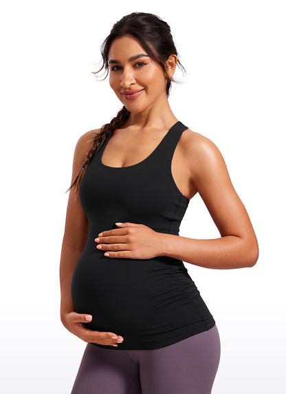 Butterluxe Maternity Built in Bra Ruched Tank