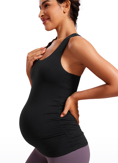 Butterluxe Maternity Built in Bra Ruched Tank