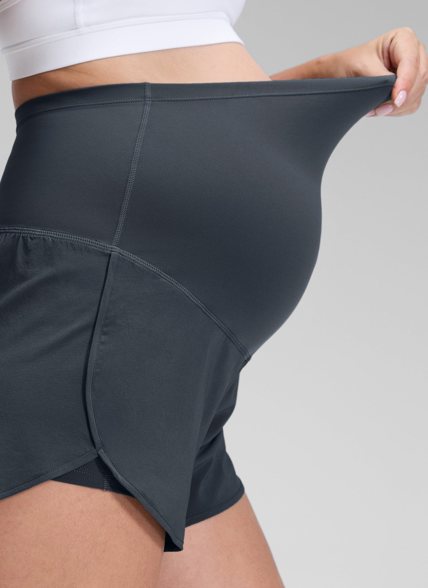 Feather-Fit Soft 2 in 1 Maternity Short 3''