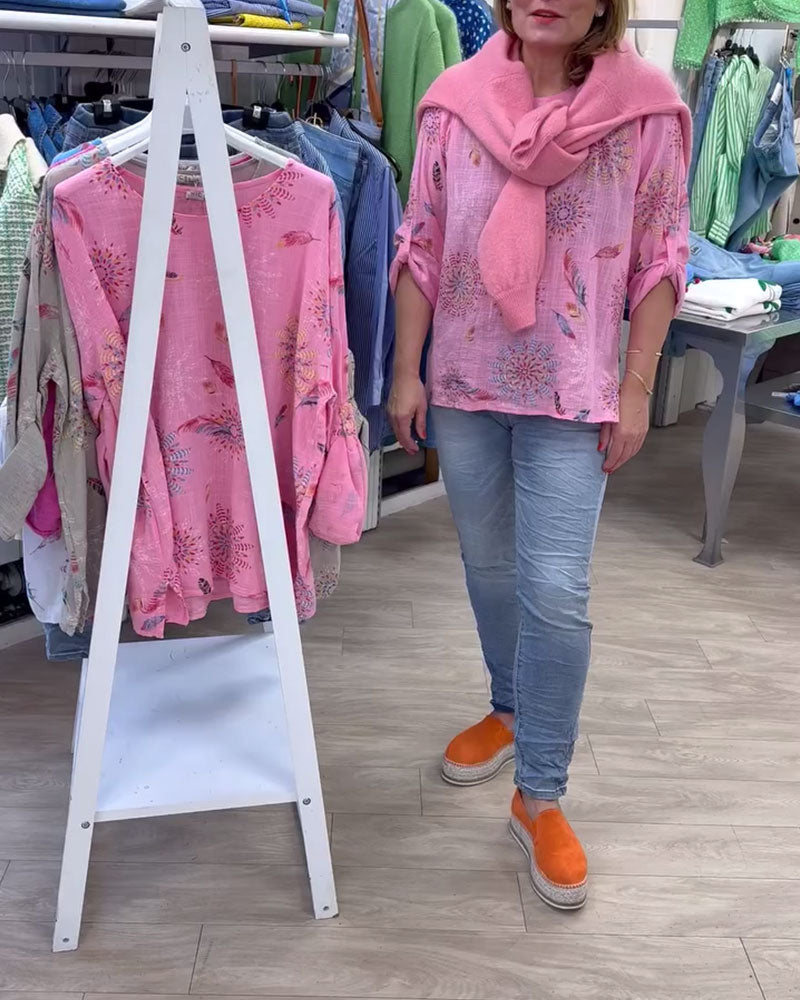 Long-Sleeved Printed T-Shirt