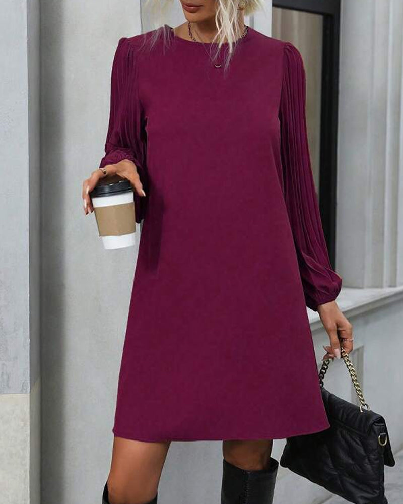 Elegant solid color dress