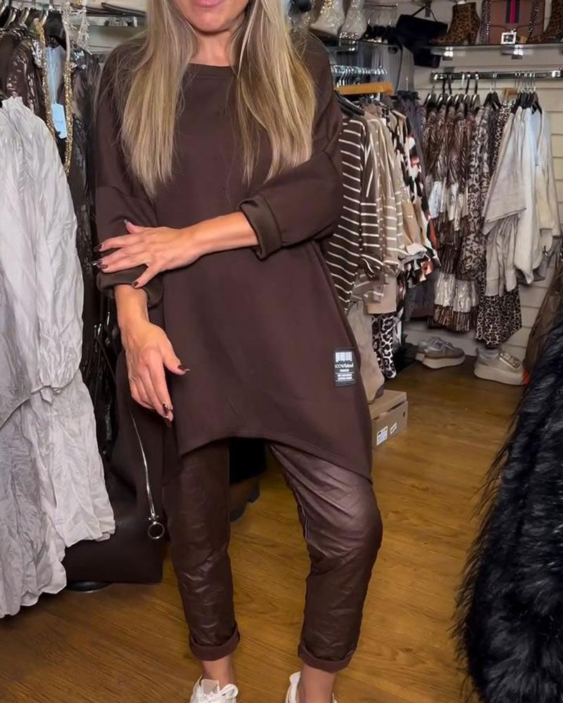 Round - neck Loose - fitting Sweatshirt