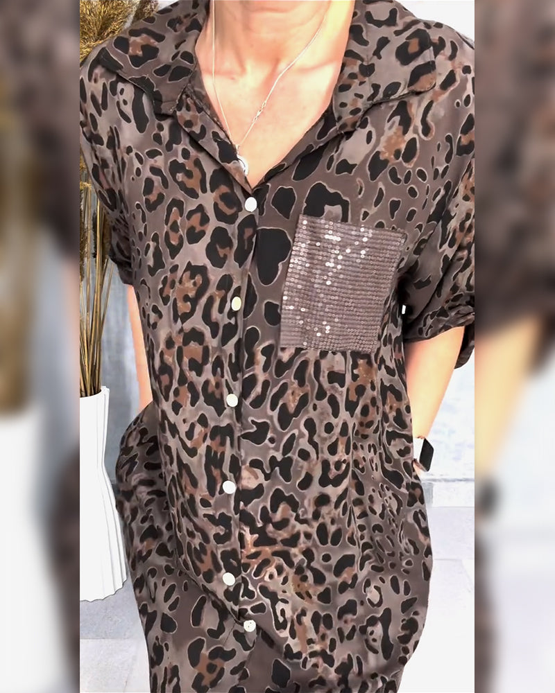 Printed Leopard Dress