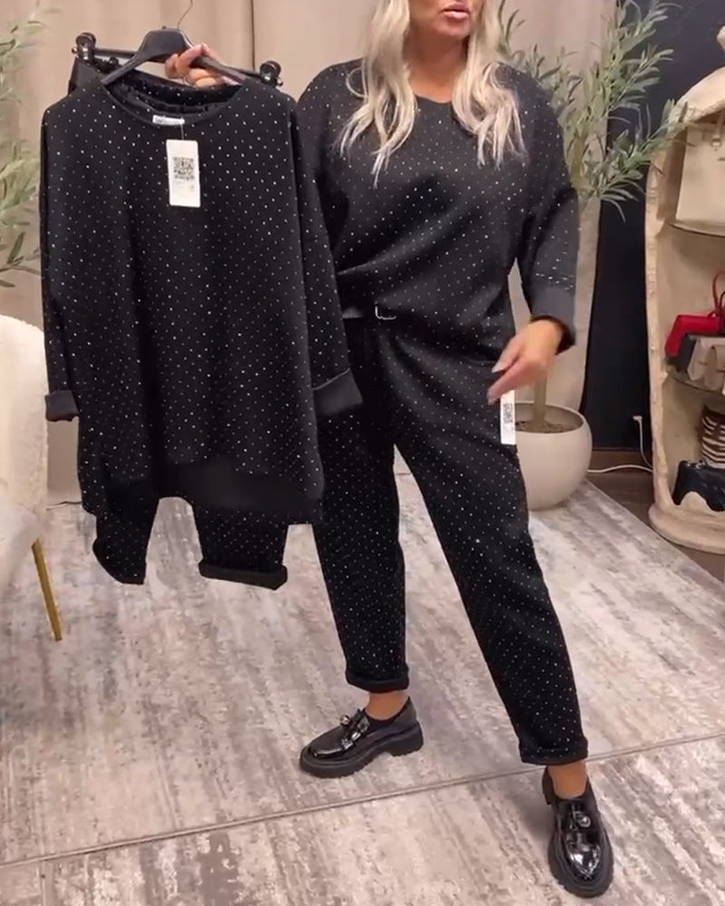 Round Neck Temperament Leisure Suit