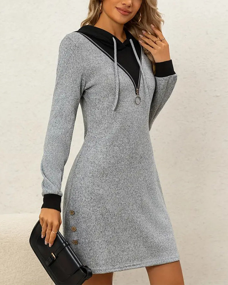 Casual Hooded Comfort Dress