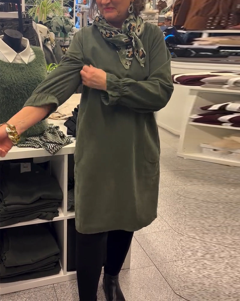 Long Sleeve Loose Plus Size Dress