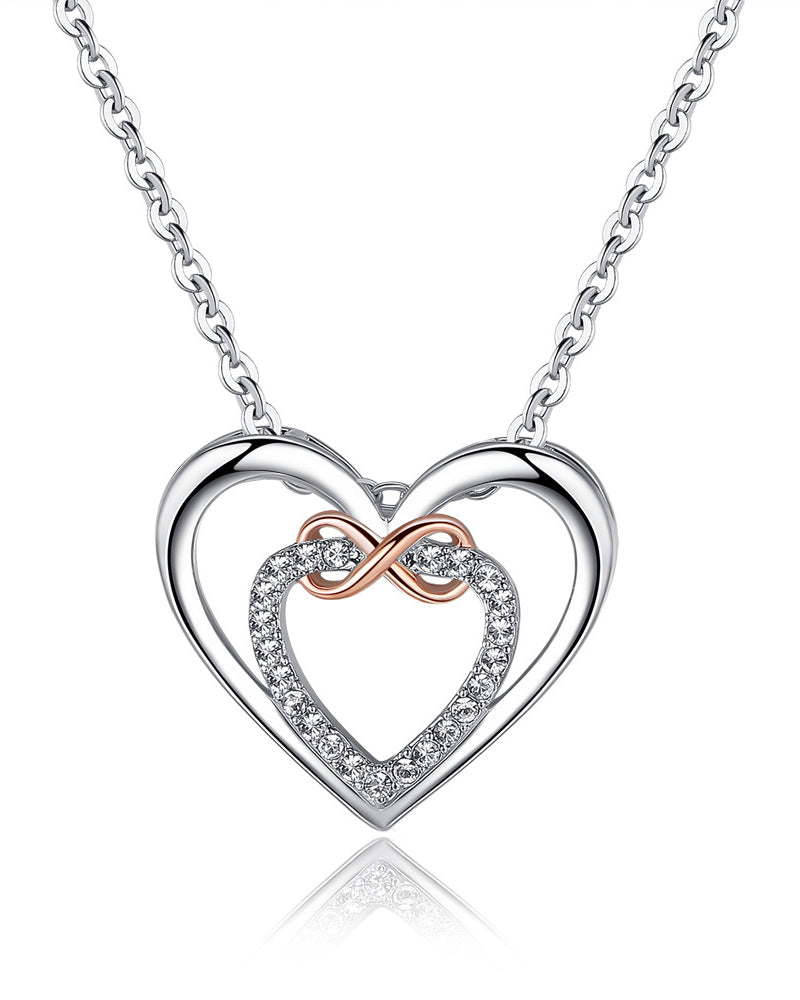 Fashion two-color love necklace
