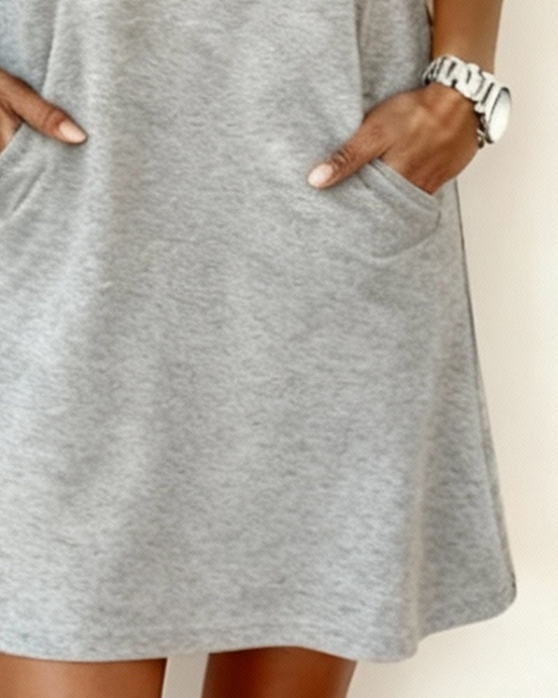 Half-Zip Rainbow Striped Dress