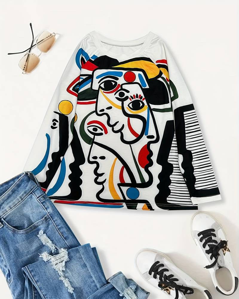 Abstract Printed Top