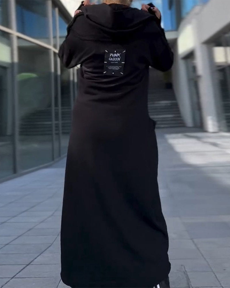 Solid color temperament loose dress