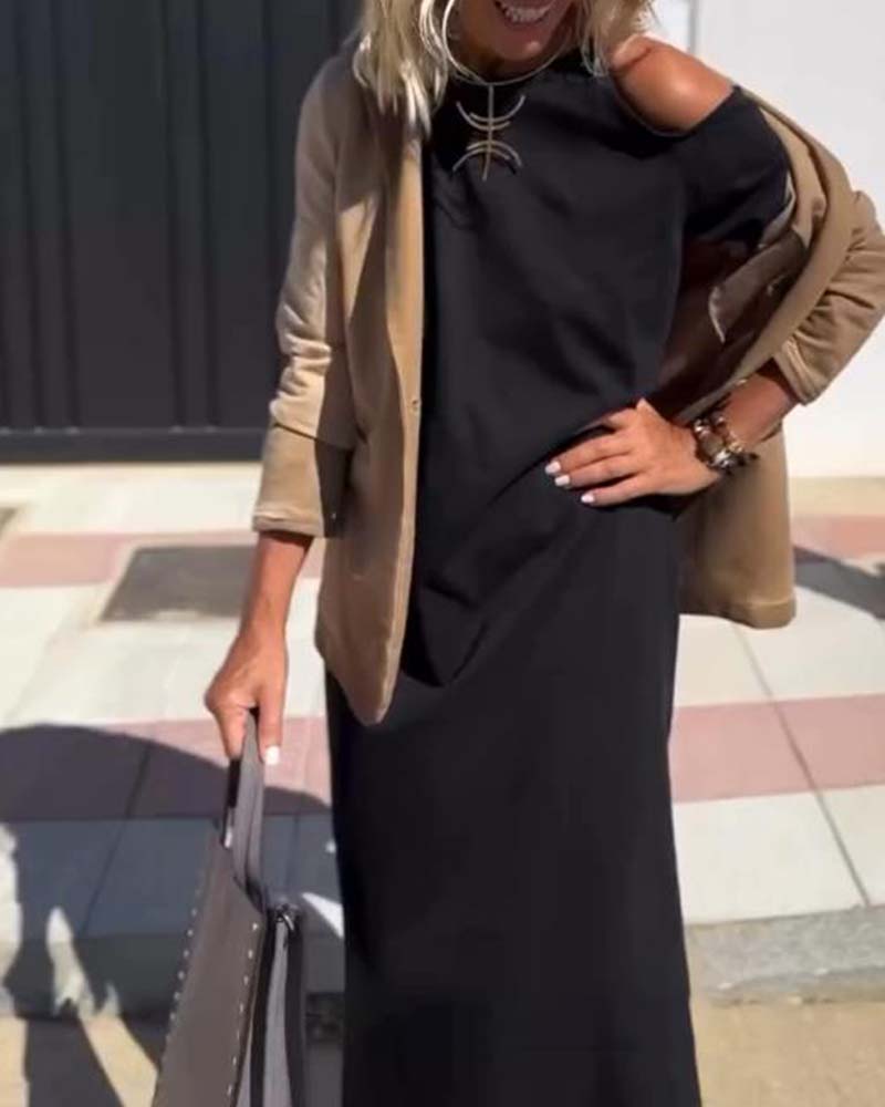 Fashion Casual Off-Shoulder Slim Dress
