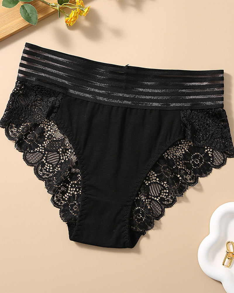 Wide Waist Lace Panties