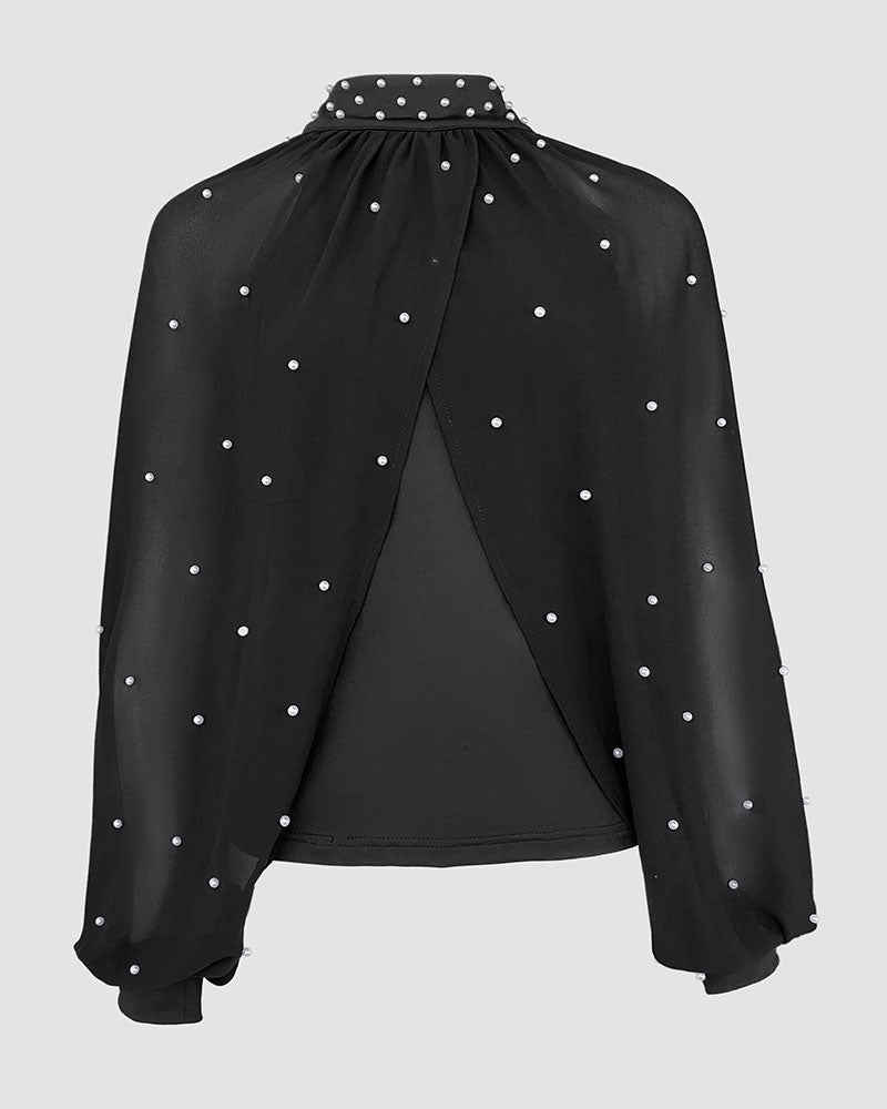 Elegant Lantern Sleeve Top