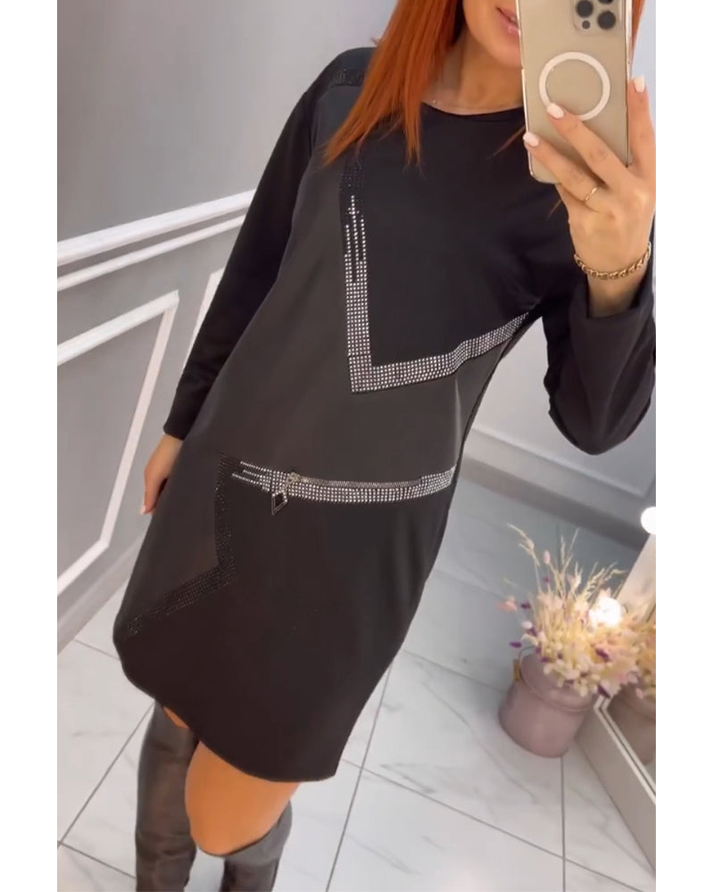 Artistic color block dress