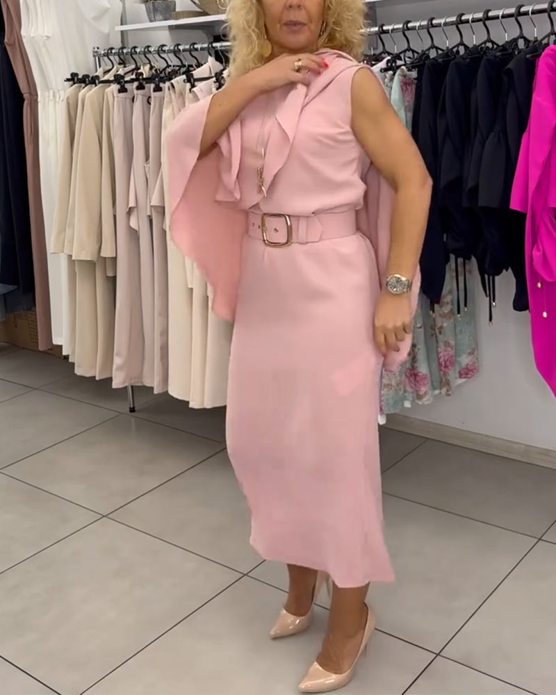 Fashionable Round Neck Elegant Dress